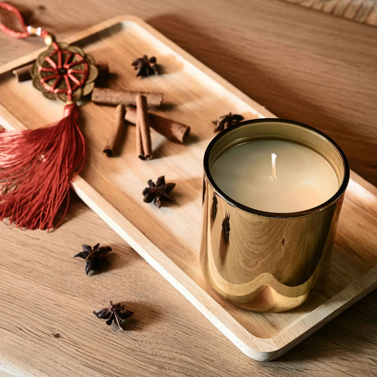 Mystic Golden Vogue – Luxury Coconut Wax Candle (820g) | L'atelier Himalaya