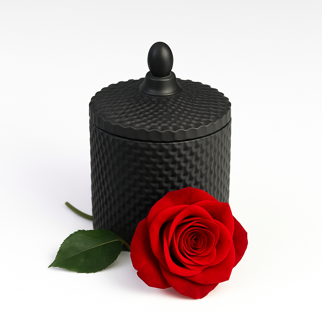 Scented coconut wax (340 ml jar) - Black
Fragrance - Eternal Roses