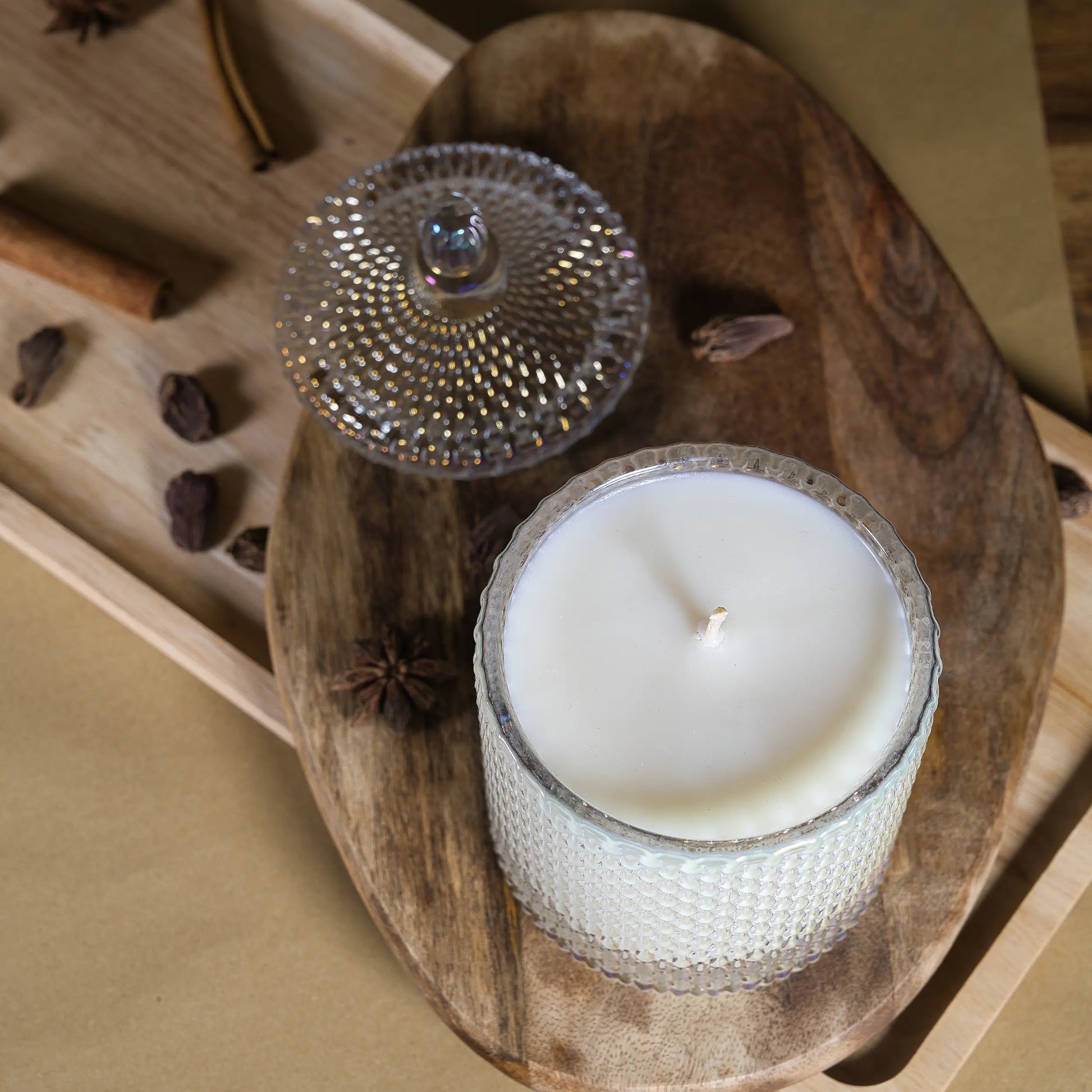 Scented coconut wax (340 ml jar) - White Pearl Candle