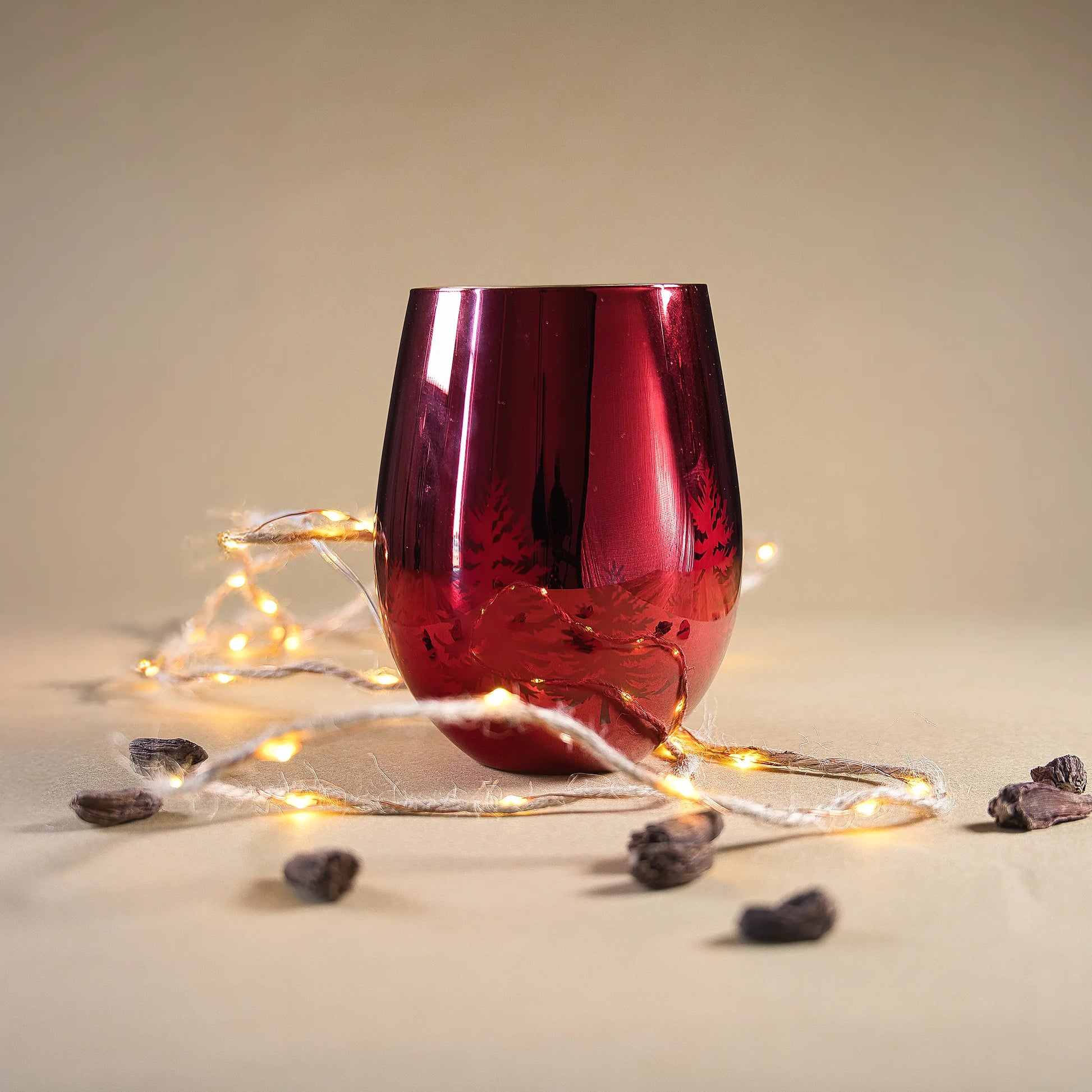 Scented coconut wax Xmas (450 ml), Red