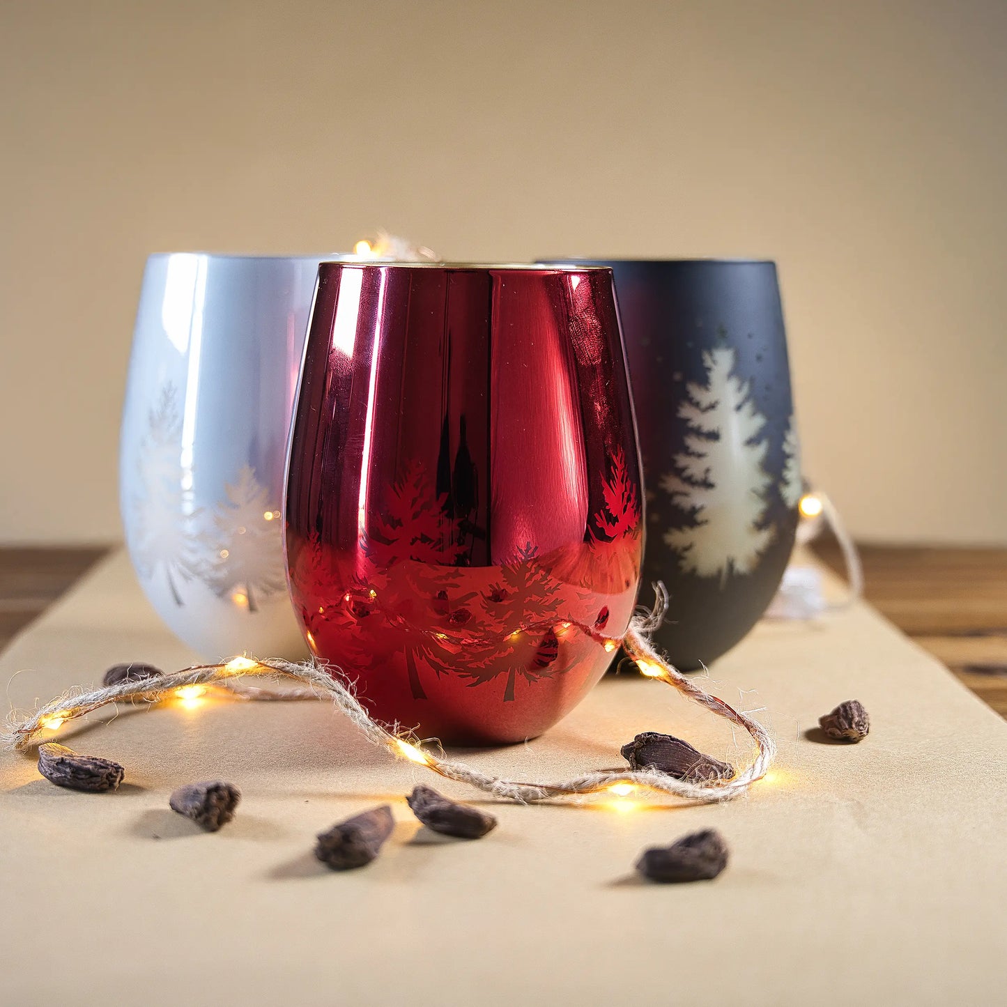 Scented coconut wax Xmas (450 ml), Red