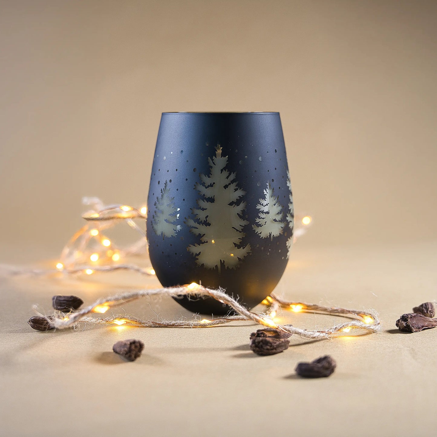 Scented coconut wax Xmas (450 ml jar) - Black