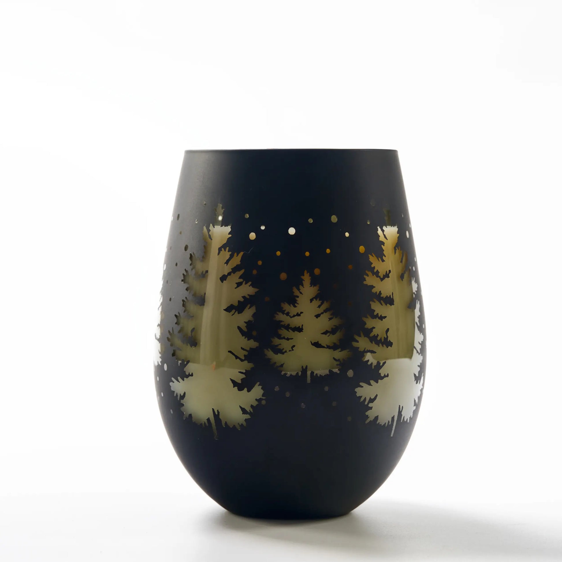 Scented coconut wax Xmas (450 ml jar) - Black