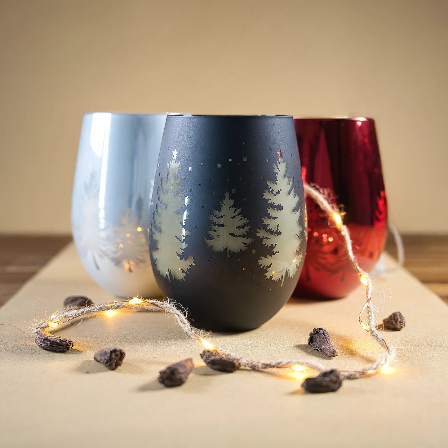 Scented coconut wax Xmas (450 ml jar) - Black